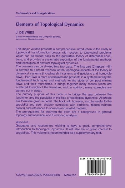 Produktbild: Elements of Topological Dynamics