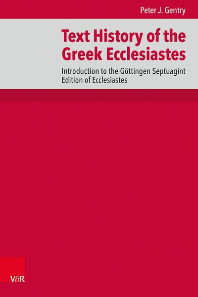 Produktbild: Text History of the Greek Ecclesiastes