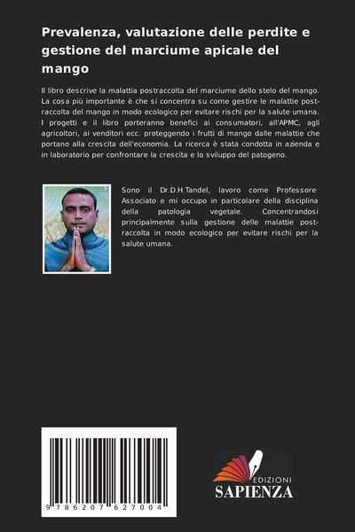 Produktbild: Prevalenza, valutazione delle perdite e gestione del marciume apicale del mango