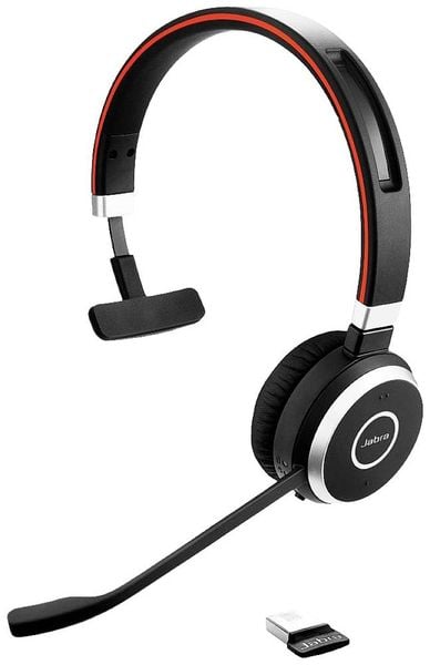 Jabra Evolve 65 Second Edition - UC Telefon On Ear Headset Bluetooth®, Funk Mono Schwarz Noise Cancelling