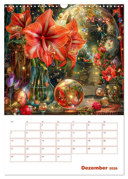 Produktbild: Blumenglanz (Wandkalender 2026 DIN A3 hoch), CALVENDO Monatskalender