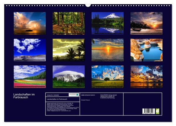 Produktbild: Landschaften im Farbrausch (Wandkalender 2026 DIN A2 quer), CALVENDO Monatskalender