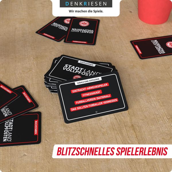 Produktbild: DENKRIESEN - STADT LAND VOLLPFOSTEN&reg; &ndash; Das Kartenspiel - Eintracht Frankfurt EDITION - "Wenn der Kopf richtig funktioniert, ist er das dritte Bein."
