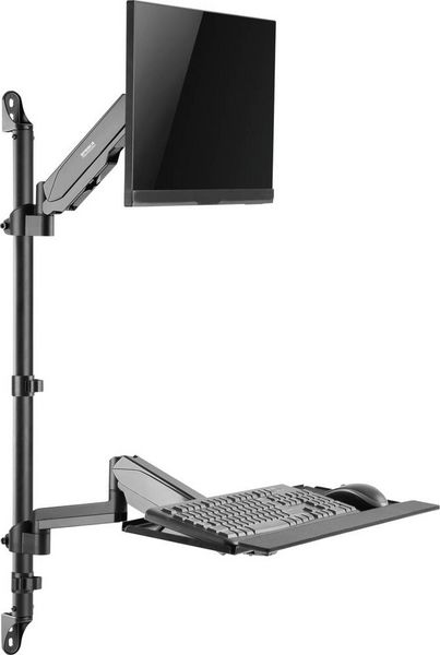 Produktbild: SpeaKa Professional Monitor-Wandhalterung SP-MM-710 1 Display(s) 33,0cm (13\") - 68,6cm (27\") Schwarz Drehbar, H&ouml;henverstellbar