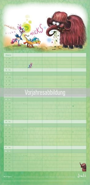 Produktbild: Familienplaner Furzipups der Knatterdrache 2027