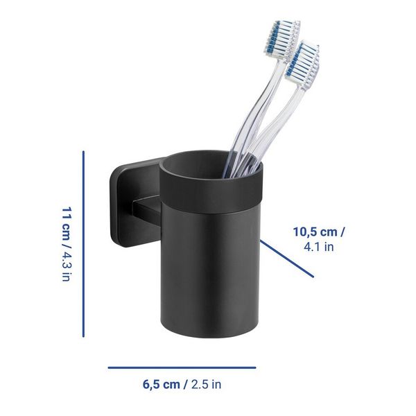 Produktbild: Turbo-Loc&reg; Zahnputzbecherhalter Uno Mod. Porto Black, Befestigen ohne Bohren