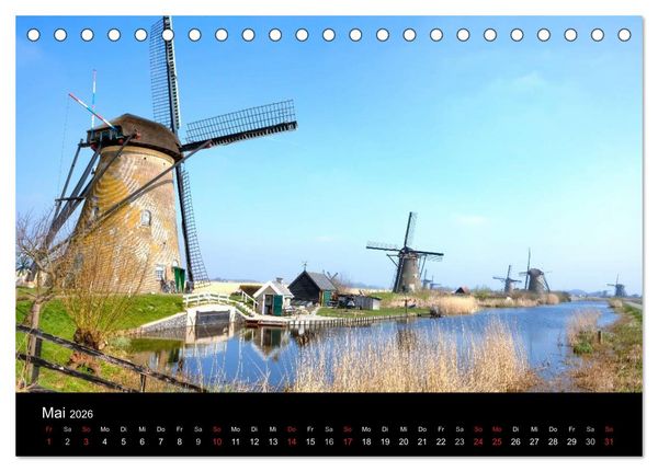 Produktbild: Die Niederlande (Tischkalender 2026 DIN A5 quer), CALVENDO Monatskalender