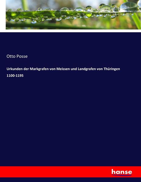 Produktbild: Urkunden der Markgrafen von Meissen und Landgrafen von Th&uuml;ringen 1100-1195