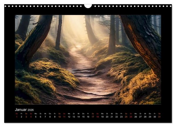 Produktbild: Geheimnisvolle Wege (Wandkalender 2026 DIN A3 quer), CALVENDO Monatskalender