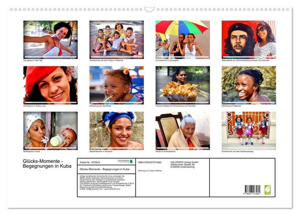 Produktbild: Gl&uuml;cks-Momente - Begegnungen in Kuba (Wandkalender 2026 DIN A2 quer), CALVENDO Monatskalender