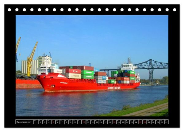 Produktbild: Containerschiffe (Tischkalender 2027 DIN A5 quer), CALVENDO Monatskalender