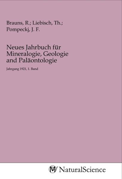 Produktbild: Neues Jahrbuch f&uuml;r Mineralogie, Geologie and Pal&auml;ontologie