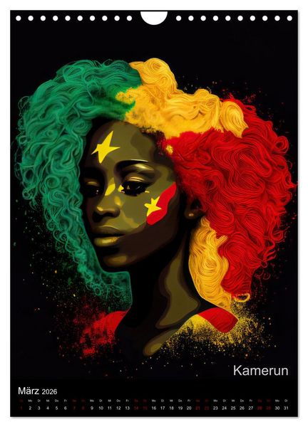 Produktbild: Afrikanische Sch&ouml;nheiten (Wandkalender 2026 DIN A4 hoch), CALVENDO Monatskalender