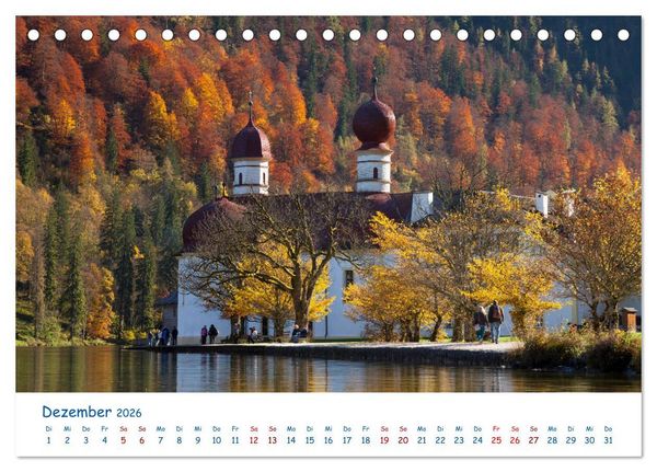 Produktbild: Der K&ouml;nigssee Perle unter dem Watzmann (Tischkalender 2026 DIN A5 quer), CALVENDO Monatskalender