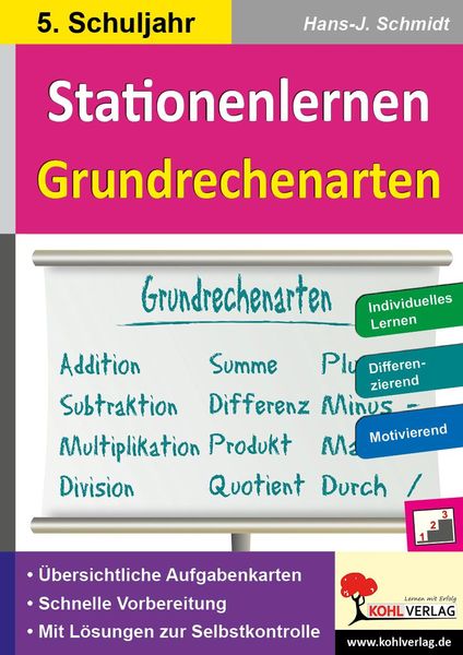 Produktbild: Stationenlernen Grundrechenarten / Klasse 5