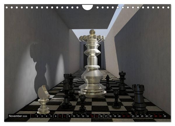 Produktbild: SCHACH - Spiel der K&ouml;nige (Wandkalender 2026 DIN A4 quer), CALVENDO Monatskalender