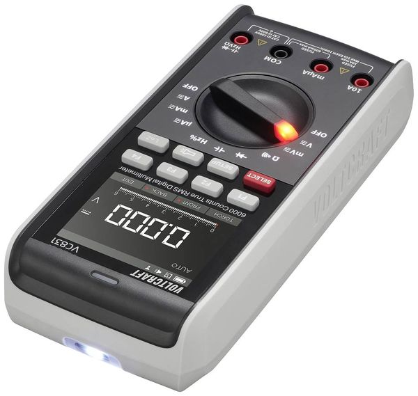 Produktbild: VOLTCRAFT VC831 SE Hand-Multimeter digital LoZ CAT III 1000 V, CAT IV 600 V Anzeige (Counts): 6000