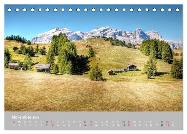 Produktbild: Giganten der Dolomiten - Die Dreitausender (Tischkalender 2026 DIN A5 quer), CALVENDO Monatskalender