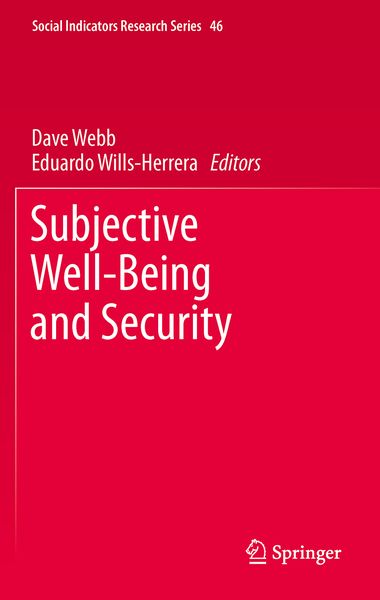 Produktbild: Subjective Well-Being and Security