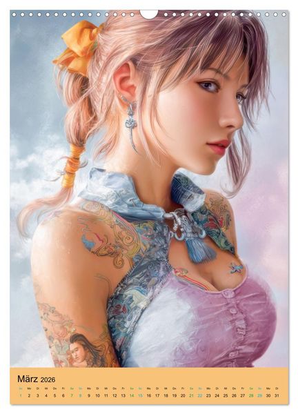 Produktbild: Taatoo Frauen - Inspiriert von der Manga-&Auml;sthetik (Wandkalender 2026 DIN A3 hoch), CALVENDO Monatskalender