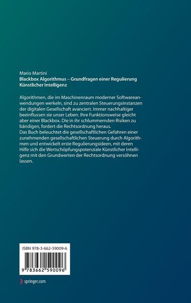 Produktbild: Blackbox Algorithmus &ndash; Grundfragen einer Regulierung K&uuml;nstlicher Intelligenz