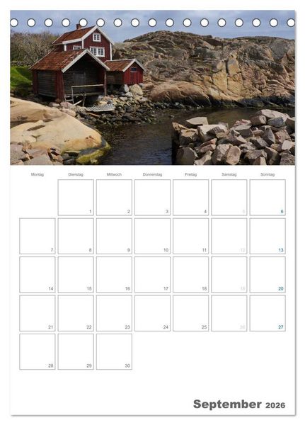 Produktbild: Typisch Schwedisch Bohusl&auml;n (Tischkalender 2026 DIN A5 hoch), CALVENDO Monatskalender