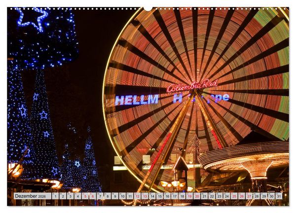 Produktbild: Es wird Nacht in Duisburg (Wandkalender 2026 DIN A2 quer), CALVENDO Monatskalender