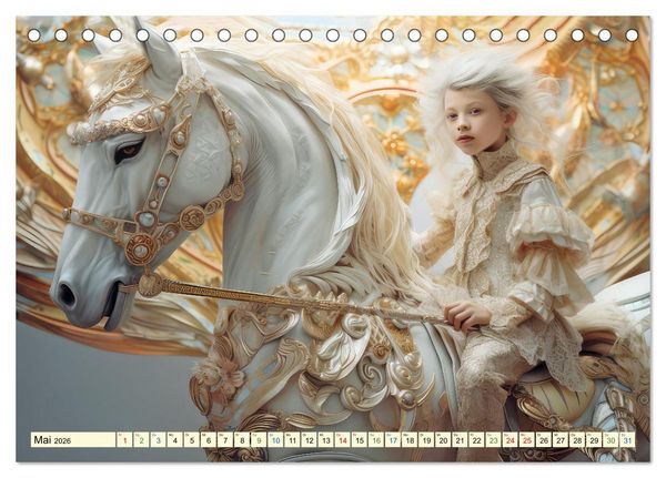 Produktbild: Karussell Nostalgie fr&uuml;her und heute (Tischkalender 2026 DIN A5 quer), CALVENDO Monatskalender