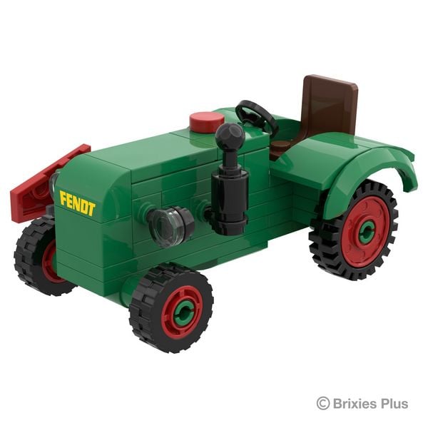 Bausteinsatz Brixies Plus Fendt Dieselross F28 mit Mähbalken Classic Club Collection grün