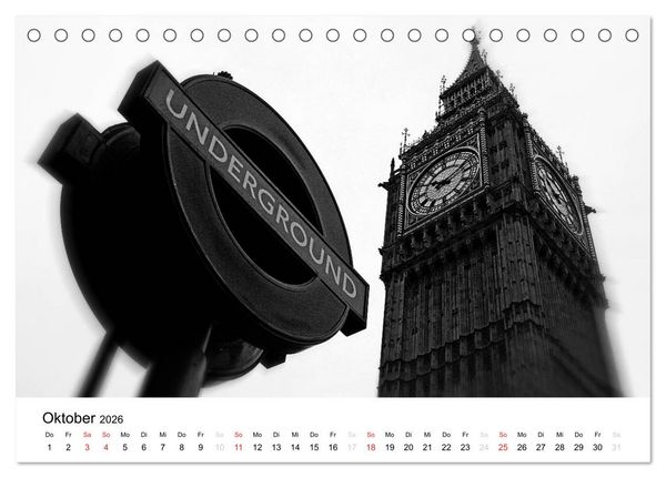 Produktbild: London (Tischkalender 2026 DIN A5 quer), CALVENDO Monatskalender