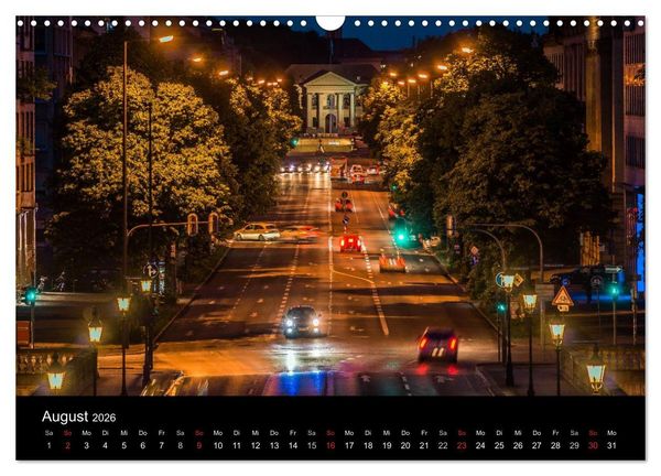 Produktbild: M&uuml;nchen bei Nacht (Wandkalender 2026 DIN A3 quer), CALVENDO Monatskalender