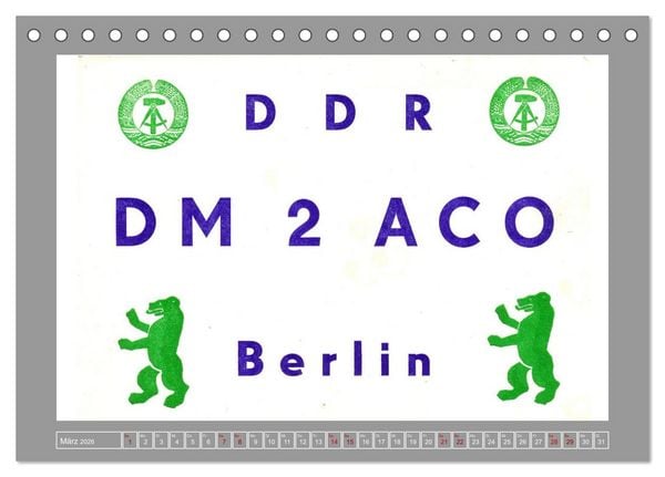 Produktbild: Amateurfunk in Ost-Berlin (Tischkalender 2026 DIN A5 quer), CALVENDO Monatskalender