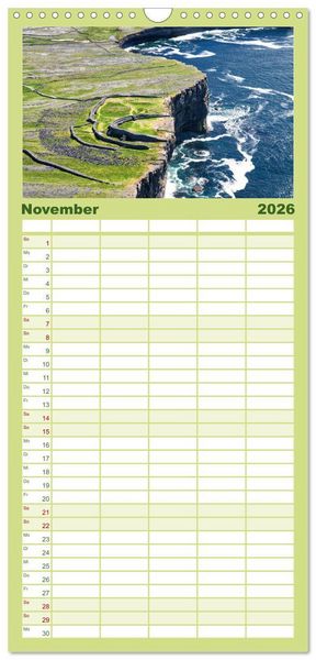 Produktbild: Familienplaner 2026 - Irlands Westk&uuml;ste mit 5 Spalten (Wandkalender, 21 x 45 cm) CALVENDO