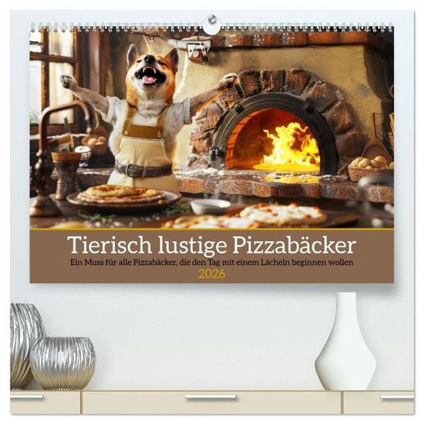 Produktbild: Tierisch lustige Pizzab&auml;cker (hochwertiger Premium Wandkalender 2026 DIN A2 quer), Kunstdruck in Hochglanz
