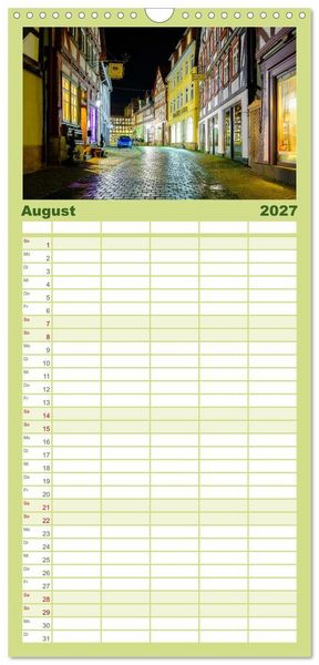 Produktbild: Familienplaner 2027 - Ein Blick auf Alsfeld mit 5 Spalten (Wandkalender, 21 x 45 cm) CALVENDO