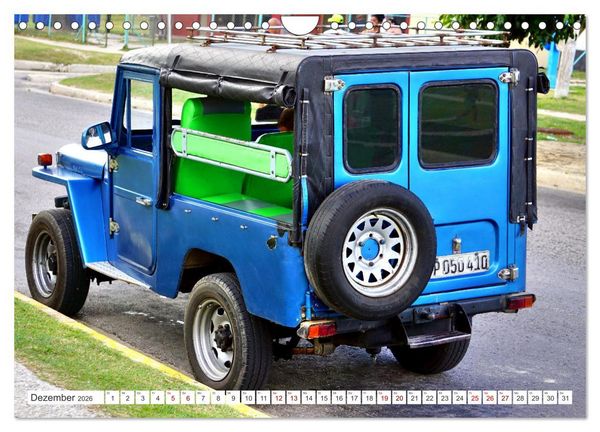Produktbild: Willys Station Wagon - Ein Taxi mit Kultstatus in Kuba (Wandkalender 2026 DIN A4 quer), CALVENDO Monatskalender