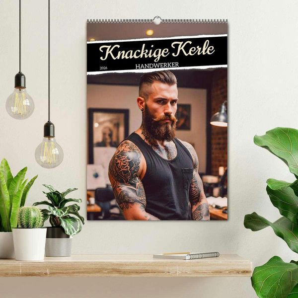 Produktbild: Knackige Kerle - Handwerker (Wandkalender 2026 DIN A2 hoch), CALVENDO Monatskalender