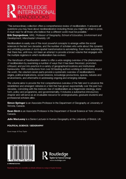 Produktbild: Handbook of Neoliberalism