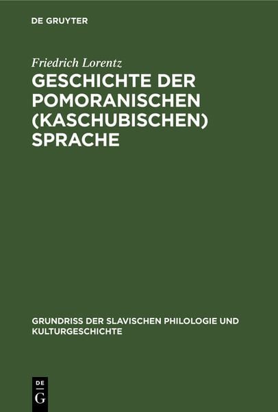 Produktbild: Geschichte der pomoranischen (kaschubischen) Sprache