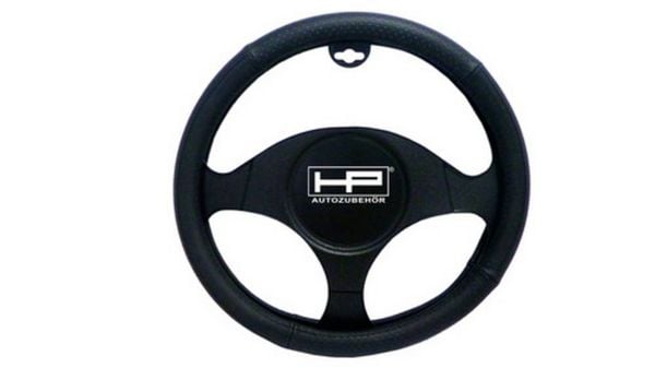 Produktbild: HP Autozubeh&ouml;r Lenkradbezug (&Oslash; x H) 40.5cm x 3.5cm Echtleder Schwarz 37 - 39cm