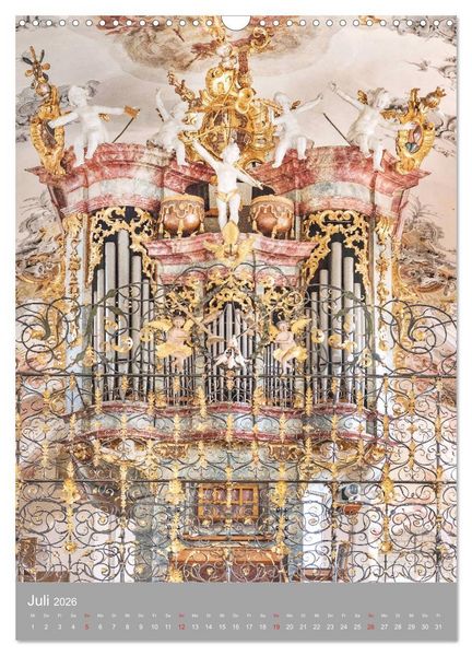 Produktbild: Barock Orgeln, K&ouml;niginnen der Instrumente (Wandkalender 2026 DIN A3 hoch), CALVENDO Monatskalender