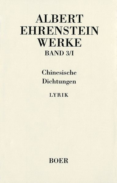 Produktbild: Werke III: Chinesische Dichtungen