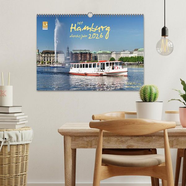 Produktbild: Mit Hamburg durchs Jahr 2026 (Wandkalender 2026 DIN A3 quer), CALVENDO Monatskalender