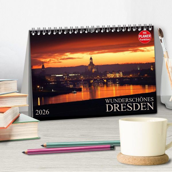 Produktbild: Wundersch&ouml;nes Dresden (Tischkalender 2026 DIN A5 quer), CALVENDO Monatskalender