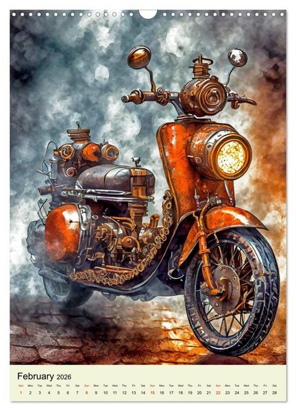 Produktbild: Retro Rides with Steam and Steel (Wall Calendar 2026 DIN A3 portrait), CALVENDO 12 Month Wall Calendar