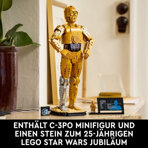 Produktbild: LEGO Star Wars C-3PO 75398 baubarer Droide - Geschenk f&uuml;r Erwachsene