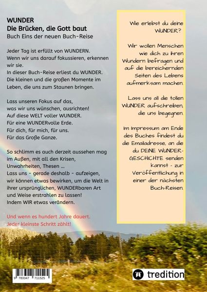 Produktbild: WUNDER - Die Br&uuml;cken, die Gott baut. Geschichten mit Botschaften. #DASWUNDERKOMMTVONINNEN #GESCHENK #CHANCE #HEILUNG