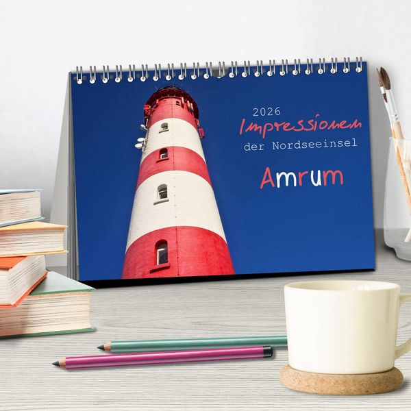 Produktbild: Impressionen der Nordseeinsel Amrum (Tischkalender 2026 DIN A5 quer), CALVENDO Monatskalender