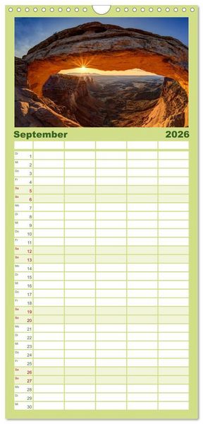 Produktbild: Familienplaner 2026 - Wild, Wild Places mit 5 Spalten (Wandkalender, 21 x 45 cm) CALVENDO