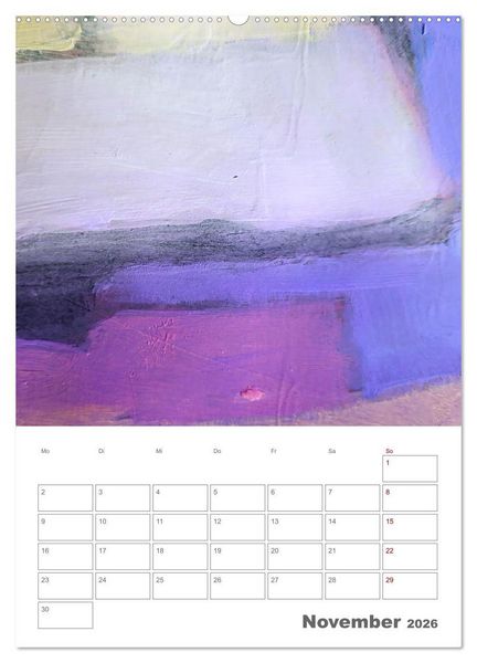 Produktbild: Farbliche Stille - Ein Jahr der inneren Ruhe mit abstrakten Farbspielen (Wandkalender 2026 DIN A2 hoch), CALVENDO Monatskalender